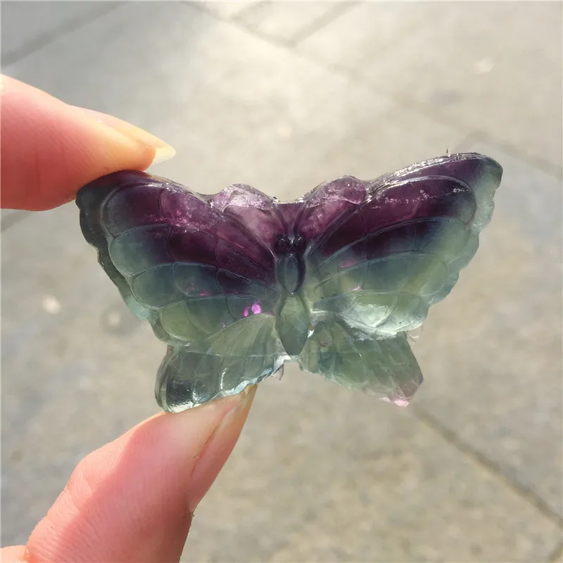 1pcs Natural colorful fluorite stone crystal Hand-carved fluorite butterfly pendant Home Decoration Gemstone Collection
1pcs Natural colorful fluorite stone crystal Hand-carved fluorite butterfly pendant Home Decoration Gemstone Collection