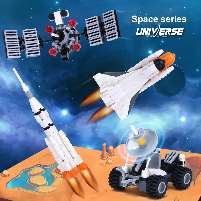 Building Blocks Aviation Rocket Satellite Space Shuttle Lunar Exploration Vehicle Assembling Educational Building Blocks Toys
Building Blocks Aviation Rocket Satellite Space Shuttle Lunar Exploration Vehicle Assembling Educational Building Blocks Toys