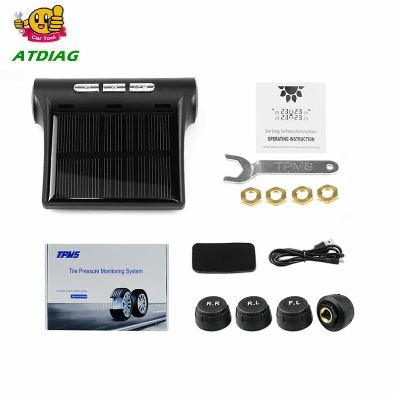 External sensor for Cars Solar TPMS Car Tire Pressure Alarm Monitor System Display Temperature Warning Fuel Save with 4 Sensors
External sensor for Cars Solar TPMS Car Tire Pressure Alarm Monitor System Display Temperature Warning Fuel Save with 4 Sensors