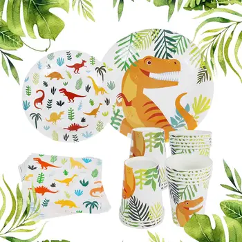 Dinosaur Disposable Tableware Birthday Party Decor Kids Boy Jungle Safari Theme Party Jurassic World Decor Supplies Baby Shower 
Dinosaur Disposable Tableware Birthday Party Decor Kids Boy Jungle Safari Theme Party Jurassic World Decor Supplies Baby Shower