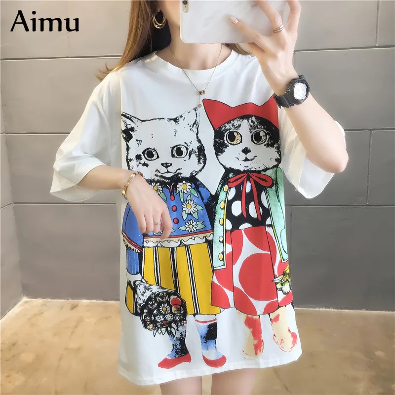2020 Harajuku Women's T-Shirts cartoon Pattern print Streetwear T Shirt Loose Short Sleeve Unisex Tees Couple Clothes white Tops
2020 Harajuku Women's T-Shirts cartoon Pattern print Streetwear T Shirt Loose Short Sleeve Unisex Tees Couple Clothes white Tops