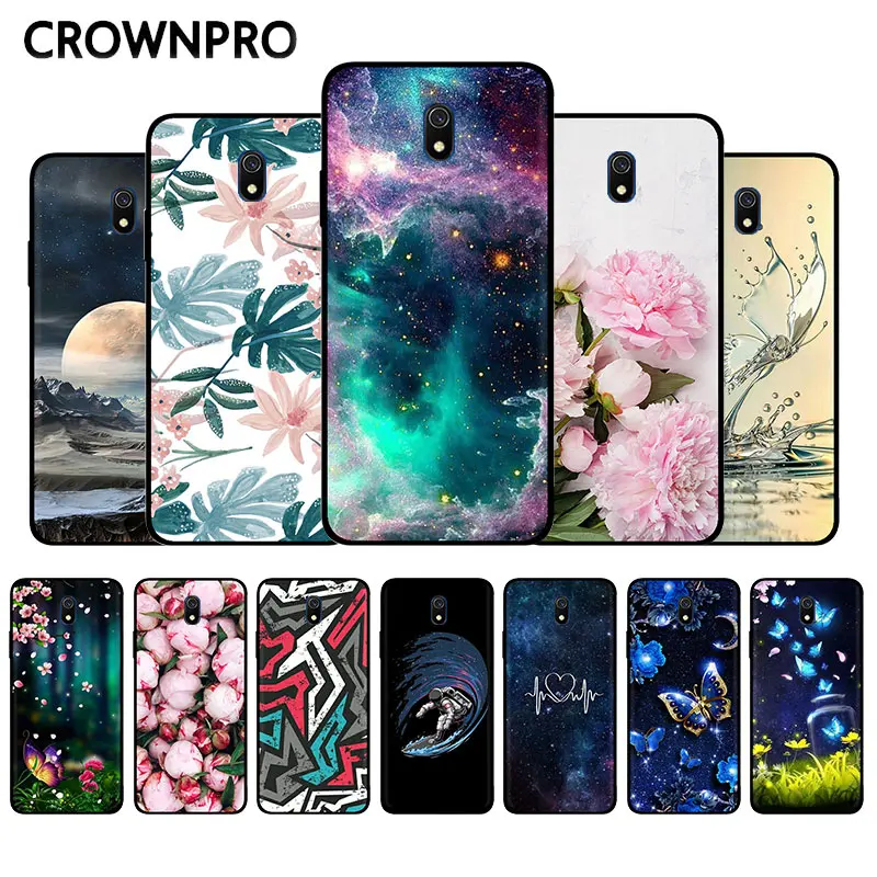 Силиконовый чехол для Redmi 8 8A матовый черный Xiaomi A задняя крышка из мягкого ТПУ Xiomi