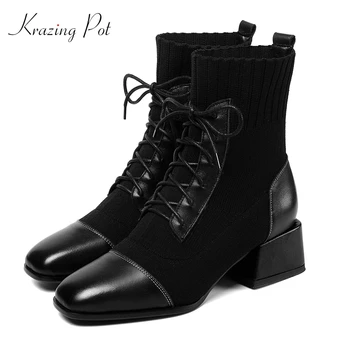 krazing pot 2019 genuine leather med heels square toe gladiator dating dailywear short boots lace up knitting garden boots l01
krazing pot 2019 genuine leather med heels square toe gladiator dating dailywear short boots lace up knitting garden boots l01