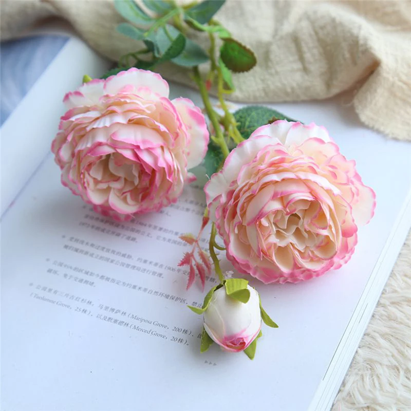 Artificial Fake Western Rose Flower Peony Bridal Bouquet Wedding Home Decor DecorCreative Comfortable Warmth Quality Exquisite