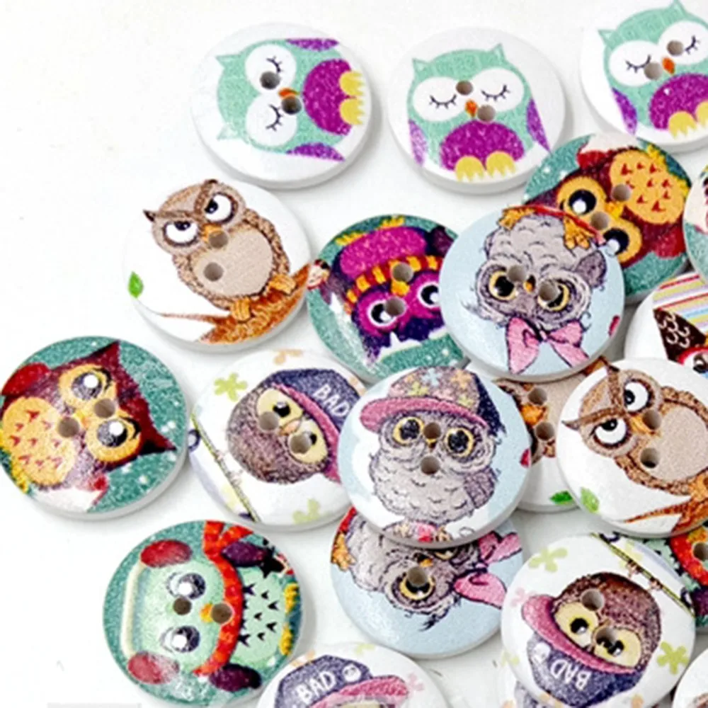 20mm Mixed Round Owl Wooden Buttons For Clothes Crafts Sewing Decorative Needlework Scrapbooking DIY Accessories 50pcs
20mm Mixed Round Owl Wooden Buttons For Clothes Crafts Sewing Decorative Needlework Scrapbooking DIY Accessories 50pcs