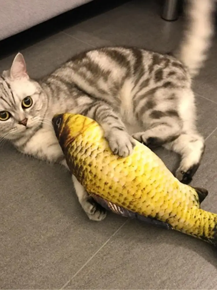 Cat Toy Electric Wagging Fish Jump Fish Automatic Simulated USB Soft Plush Toy Interactive Rechargeable Chew Toy Filling Catnip
Cat Toy Electric Wagging Fish Jump Fish Automatic Simulated USB Soft Plush Toy Interactive Rechargeable Chew Toy Filling Catnip