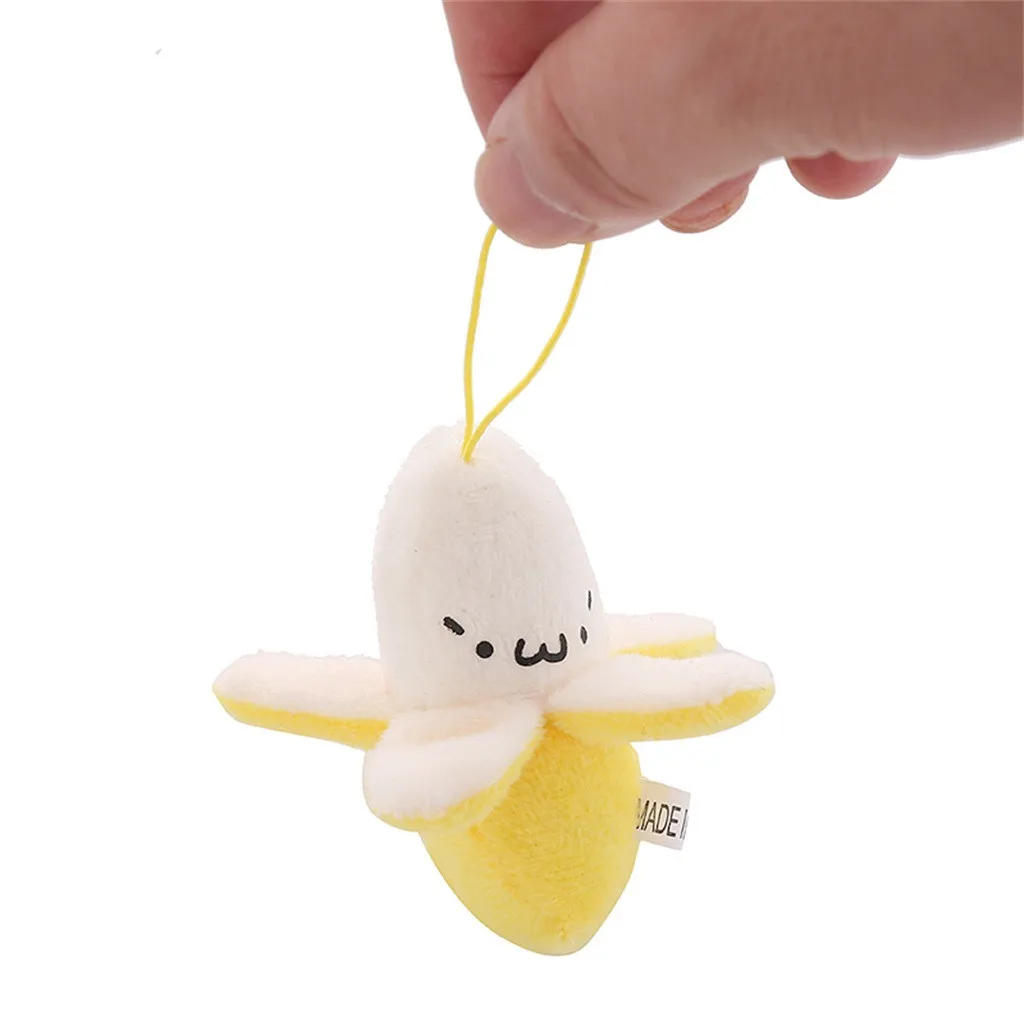 Backpack Accessories Cute Plush Small Bananas Toys mini fruit plush toy doll pendant Soft Dolls Gift decoration #A