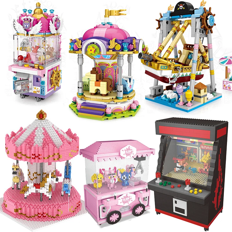 Diamond blocks NO compatible Legoing amusement park carousel rides model mini street architecture sets building bricks kids toys
Diamond blocks NO compatible Legoing amusement park carousel rides model mini street architecture sets building bricks kids toys