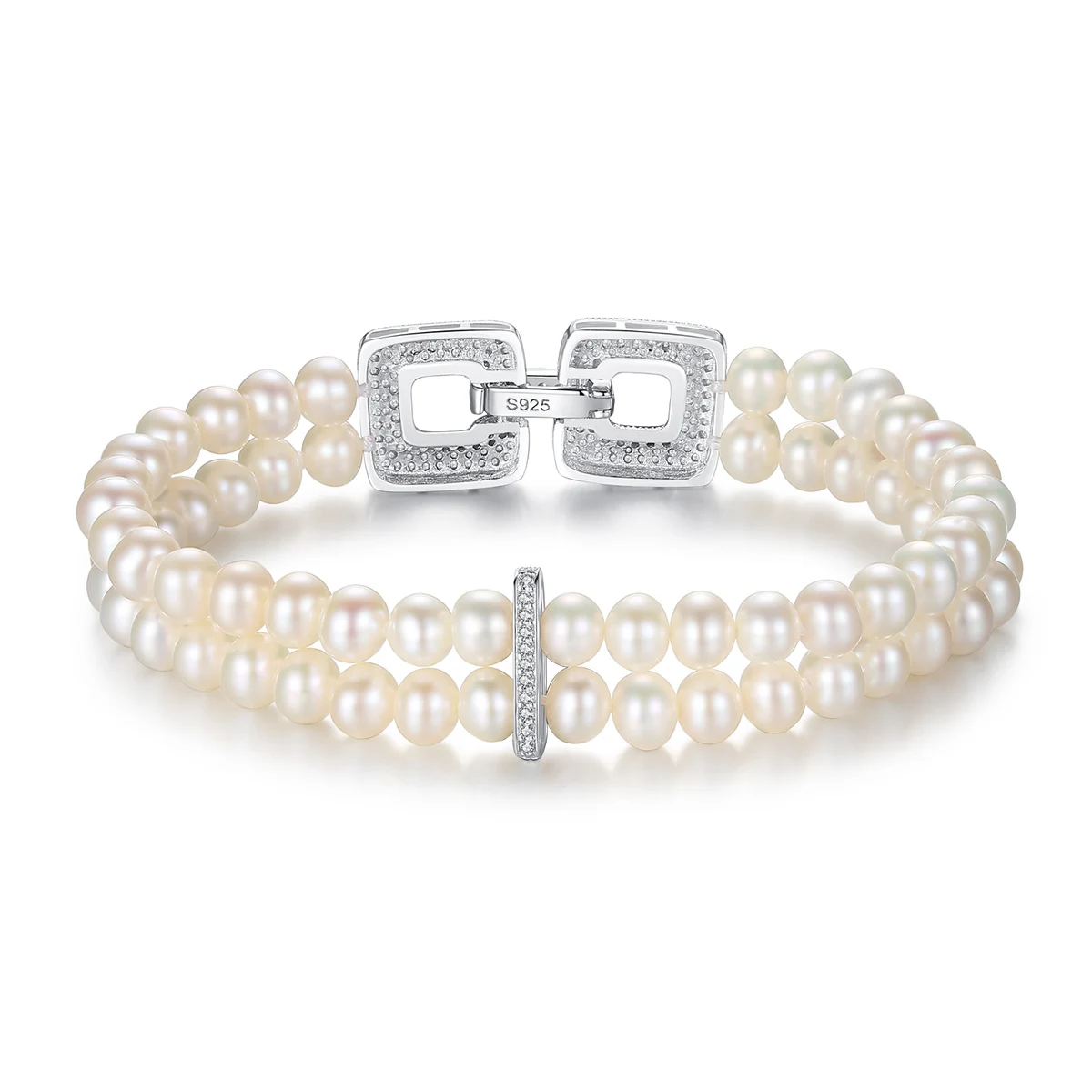 Fenchen Double Row of Pearls Bracelet Natural Pearl Luxury Sterling Silver 925 Button Women Love Bracelets Bangles Gift AB015 
Fenchen Double Row of Pearls Bracelet Natural Pearl Luxury Sterling Silver 925 Button Women Love Bracelets Bangles Gift AB015