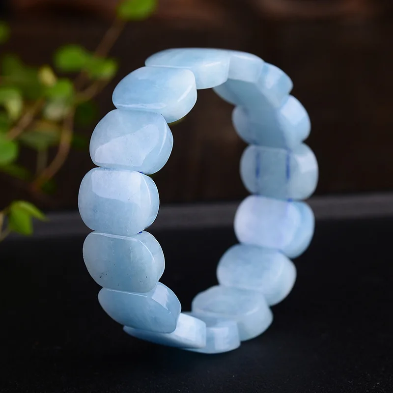 aquamarine blue square bracelet 7.5inch FPPJ wholesale beads nature for gift woman 
aquamarine blue square bracelet 7.5inch FPPJ wholesale beads nature for gift woman