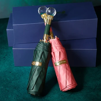 Crystal Head Folding Umbrella Women's Parasol Sunny Umbrella Rain Women Ladies Windproof Luxury Pongee Parapluie Gift Idea SY334
Crystal Head Folding Umbrella Women's Parasol Sunny Umbrella Rain Women Ladies Windproof Luxury Pongee Parapluie Gift Idea SY334