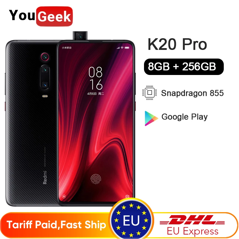 Мобильный телефон Xiaomi Redmi K20 Pro глобальная прошивка 8 Гб ОЗУ 256 ПЗУ восьмиядерный
