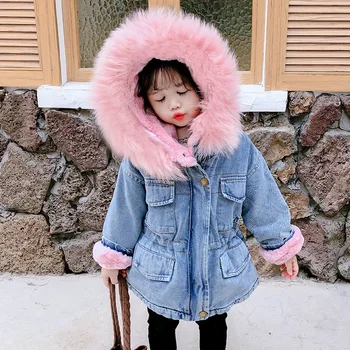 Toddler Girl Outerwear Plush denim jacket Winter Baby Girl Denim Jacket Plus Fur Warm coat 1-6 Years Kids Infant Girl Parka 
Toddler Girl Outerwear Plush denim jacket Winter Baby Girl Denim Jacket Plus Fur Warm coat 1-6 Years Kids Infant Girl Parka