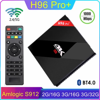 H96 Pro plus 4K TV Box 3G 32G 2.4G+5GHz Wifi Amlogic S912 Octa Core Pro-plus BT4.0 Smart H96 PRO Android 7.1 3G 16G Media Player
H96 Pro plus 4K TV Box 3G 32G 2.4G+5GHz Wifi Amlogic S912 Octa Core Pro-plus BT4.0 Smart H96 PRO Android 7.1 3G 16G Media Player