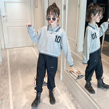 Children's Girls Outfits Kids Long Sleeve Lapel Hoodie+Cargo Pants Two Piece Toddler Girl Sets Autumn Cotton Sport Pullover Suit
Children's Girls Outfits Kids Long Sleeve Lapel Hoodie+Cargo Pants Two Piece Toddler Girl Sets Autumn Cotton Sport Pullover Suit