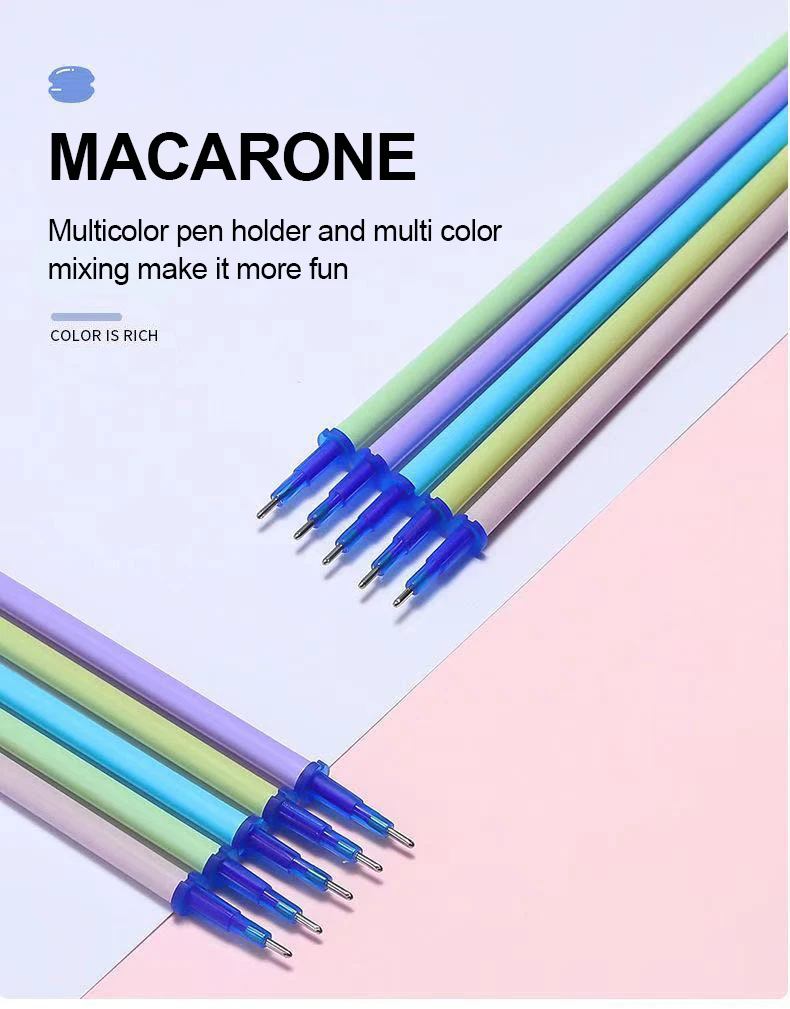 Фото Erasable gel pen 0.5 mm refill for easy erasing by friction blue and black full needle tube free ballpoint eraser | Канцтовары для