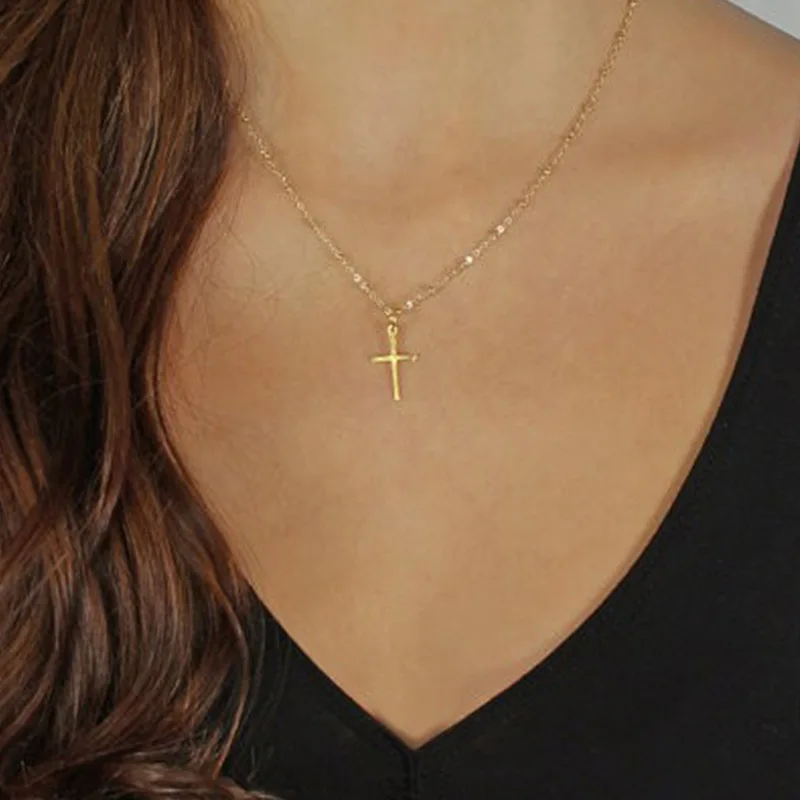 Simple Fashion Clavicle Chain Necklace Women Fashion Cross Pendant Gold Silver Choker Necklace Jewelry
Simple Fashion Clavicle Chain Necklace Women Fashion Cross Pendant Gold Silver Choker Necklace Jewelry