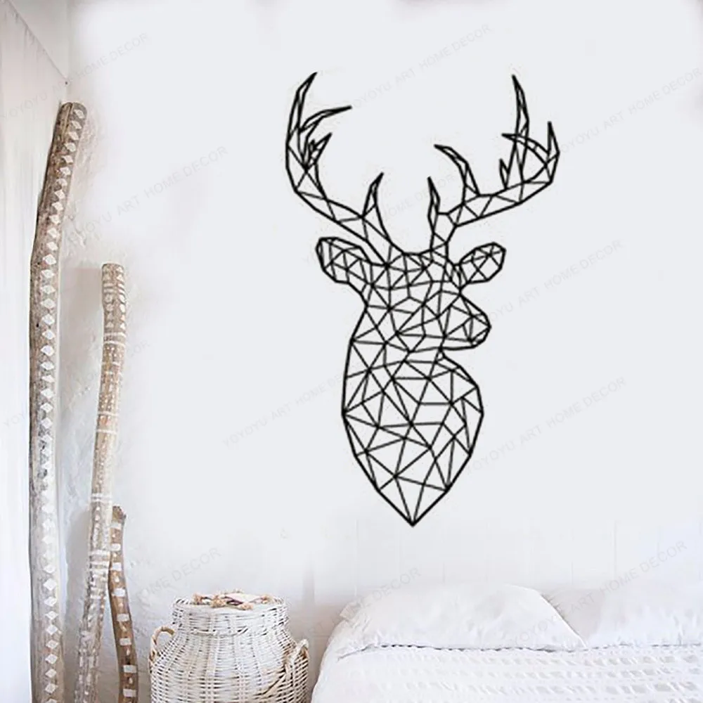 Geometric Deer Head Graphic Wall sticker vinyl Hunting Modern Wall Decal Geometric Stag Animals Wall Decor JH673
Geometric Deer Head Graphic Wall sticker vinyl Hunting Modern Wall Decal Geometric Stag Animals Wall Decor JH673