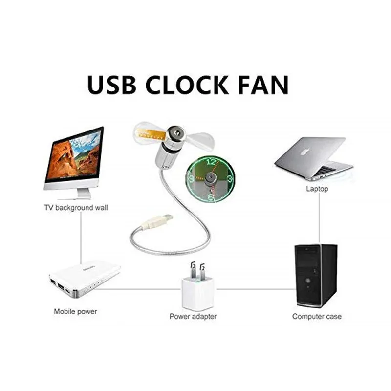 Mini USB Portable Real Time Display Fan Cooler Gadgets Flexible Gooseneck LED Clock Cool For Laptop PC Notebook Hand Fan
Mini USB Portable Real Time Display Fan Cooler Gadgets Flexible Gooseneck LED Clock Cool For Laptop PC Notebook Hand Fan