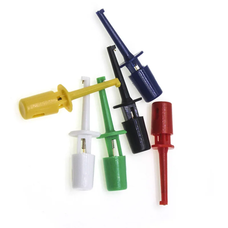 6 pcs 6 color mini single test hook clip test probe for electronic test IC grabber big alligator clip hook test clip repair tool
6 pcs 6 color mini single test hook clip test probe for electronic test IC grabber big alligator clip hook test clip repair tool
