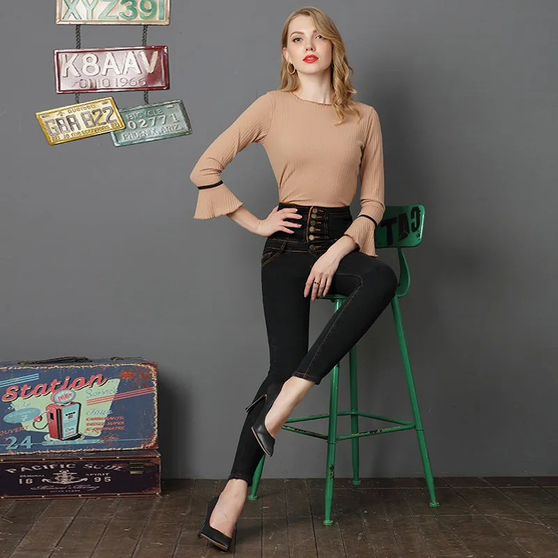 Winter Big Yards With Thick Warm Feet High Waist Add Stretch Velvet Jeans Cultivate One's Morality Pants Pencil Pants
Winter Big Yards With Thick Warm Feet High Waist Add Stretch Velvet Jeans Cultivate One's Morality Pants Pencil Pants