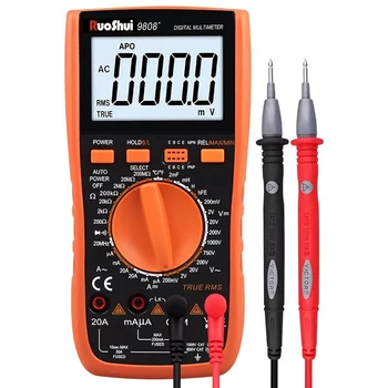 RuoShui Multimeter 9808+ High precision digital 2000uF capacimeter 10MHz Frequency temperature and inductance measuring with LCR
RuoShui Multimeter 9808+ High precision digital 2000uF capacimeter 10MHz Frequency temperature and inductance measuring with LCR