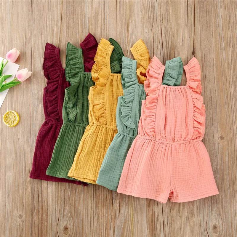 0-24M Toddler Baby Clothes Ruffles Summer Bodysuit Solid Color Jumpsuits Baby Girl Clothing Square Collar Playsuit Sportwear New
0-24M Toddler Baby Clothes Ruffles Summer Bodysuit Solid Color Jumpsuits Baby Girl Clothing Square Collar Playsuit Sportwear New