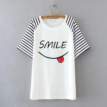 short sleeves students' loose fitting cartoon design T-shirt fresh thin and regular bottoming shirt round neck
short sleeves students' loose fitting cartoon design T-shirt fresh thin and regular bottoming shirt round neck