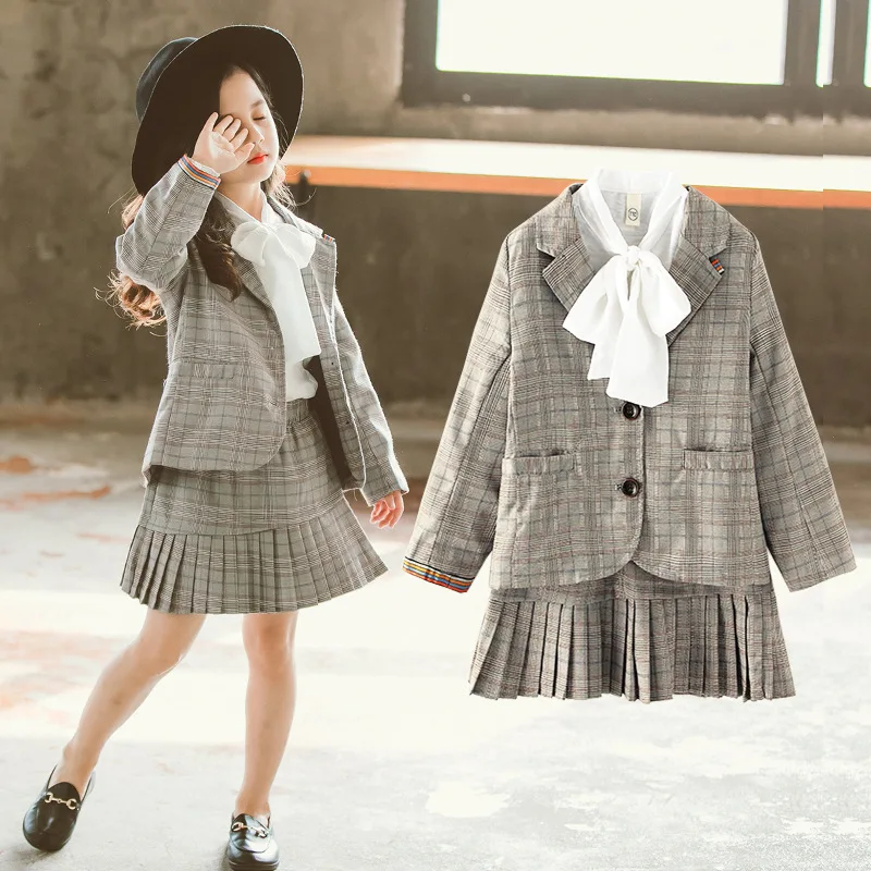 Teenage Girls Clothing Sets Spring Autumn Plaid Kids Tracksuit for Girls Suit School Uniform Girls Clothes Children Clothes
Teenage Girls Clothing Sets Spring Autumn Plaid Kids Tracksuit for Girls Suit School Uniform Girls Clothes Children Clothes
