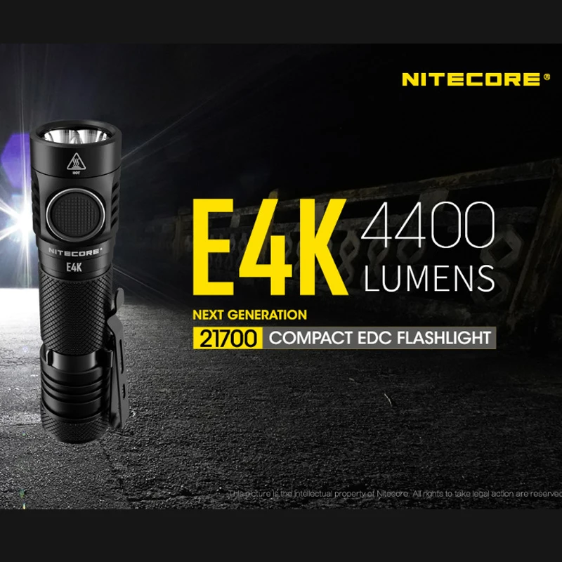 NITECORE E4K сильный светильник высокого 21700 Батарея Портативный вспышка 4400 люмен |