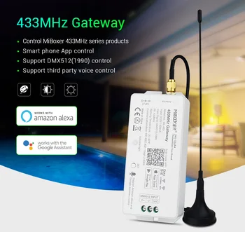 Milight WL-433 433MHz Gateway 2.4GHz support Third party/smart phone app/DMX512 control DC5V/500mA WiFi-lEEE 802.11 b/g/n
Milight WL-433 433MHz Gateway 2.4GHz support Third party/smart phone app/DMX512 control DC5V/500mA WiFi-lEEE 802.11 b/g/n