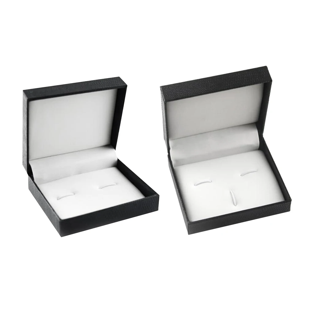 2 pcs PU Leather Interior Classic Snakeskin Texture Cufflinks Tie Clip Box Jewelry Packaging 2 pcs PU Leather Interior Classic Snakeskin Texture Cufflinks Tie Clip Box Jewelry Packaging