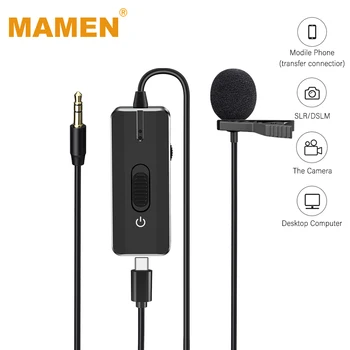 MAMEN 7m Omnidirectional Condenser Lavalier Microphone Phone Recording Volume Adjustment Lapel Mic for Smartphone/iPad/DSLR 
MAMEN 7m Omnidirectional Condenser Lavalier Microphone Phone Recording Volume Adjustment Lapel Mic for Smartphone/iPad/DSLR
