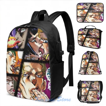 JJBA Ahego Lewd Tongue Part 3 4 5 Jojos Bizarre Adeventure USB Charge Backpack Cosmetic bag Travel laptop bag
JJBA Ahego Lewd Tongue Part 3 4 5 Jojos Bizarre Adeventure USB Charge Backpack Cosmetic bag Travel laptop bag