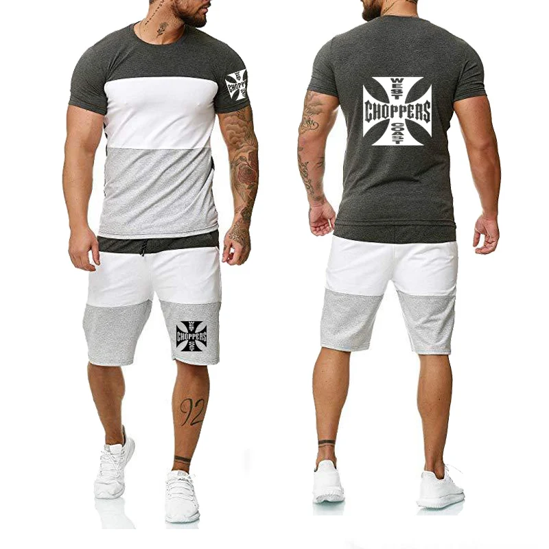 Summer Men T-Shirt West Coast Choppers Printed Fashion Cotton Colorblock Harajuku Short Sleeve Men T-shirt+pants suit 2pcs
Summer Men T-Shirt West Coast Choppers Printed Fashion Cotton Colorblock Harajuku Short Sleeve Men T-shirt+pants suit 2pcs