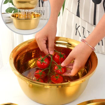 3PC/Set Stainless Steel Vegetable Slicer Potato Peeler Carrot Grater Strainer Round Kitchen Rice Washing Basin Household Utensil
3PC/Set Stainless Steel Vegetable Slicer Potato Peeler Carrot Grater Strainer Round Kitchen Rice Washing Basin Household Utensil