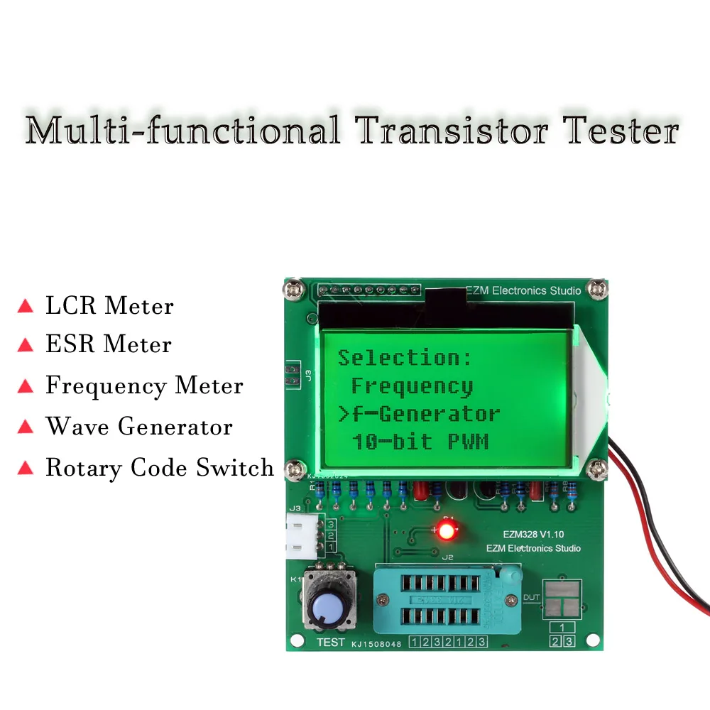 Hot New Multi-purpose LCD Transistor Tester Diode ESR MOS PNP NPN L/C/R Tester Frequency Meter Square Wave Generator Diagnostic
Hot New Multi-purpose LCD Transistor Tester Diode ESR MOS PNP NPN L/C/R Tester Frequency Meter Square Wave Generator Diagnostic