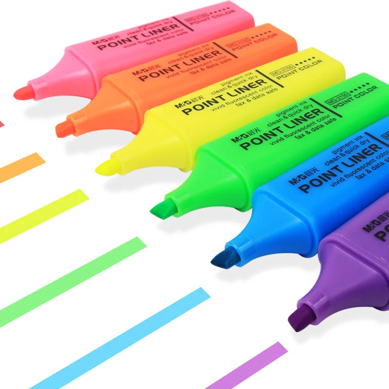 M&G2150 Color Mini Colorful Highlighters Pastel Markers 6 Colors Single Text Focus Marker Pens for School Office
M&G2150 Color Mini Colorful Highlighters Pastel Markers 6 Colors Single Text Focus Marker Pens for School Office