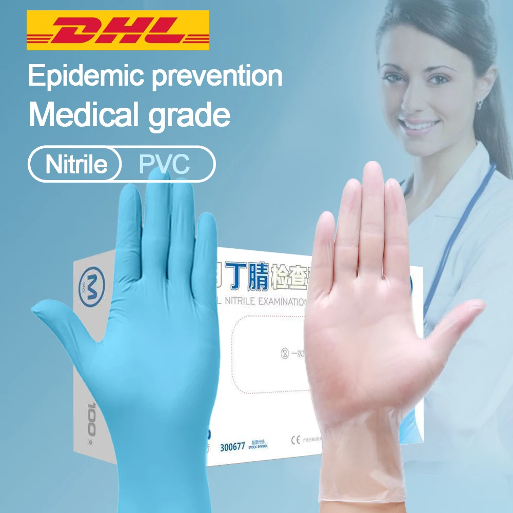 Medical disposable examine gloves 100pcs/box Anti-static PVC gant latex jetable Gloves For Food Cleaning Gloves Accessories
Medical disposable examine gloves 100pcs/box Anti-static PVC gant latex jetable Gloves For Food Cleaning Gloves Accessories