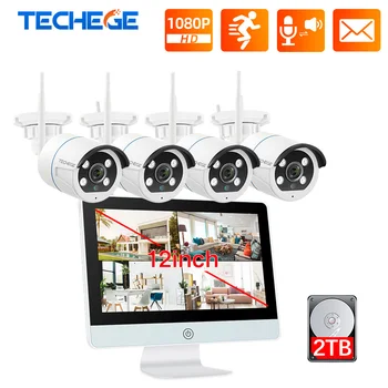 Techege 8CH CCTV Security Camera System Wireless 1080P IP Camera WIFI NVR Kit 12" LCD Monitor Security 2MP Two Ways Talk Camera
Techege 8CH CCTV Security Camera System Wireless 1080P IP Camera WIFI NVR Kit 12" LCD Monitor Security 2MP Two Ways Talk Camera