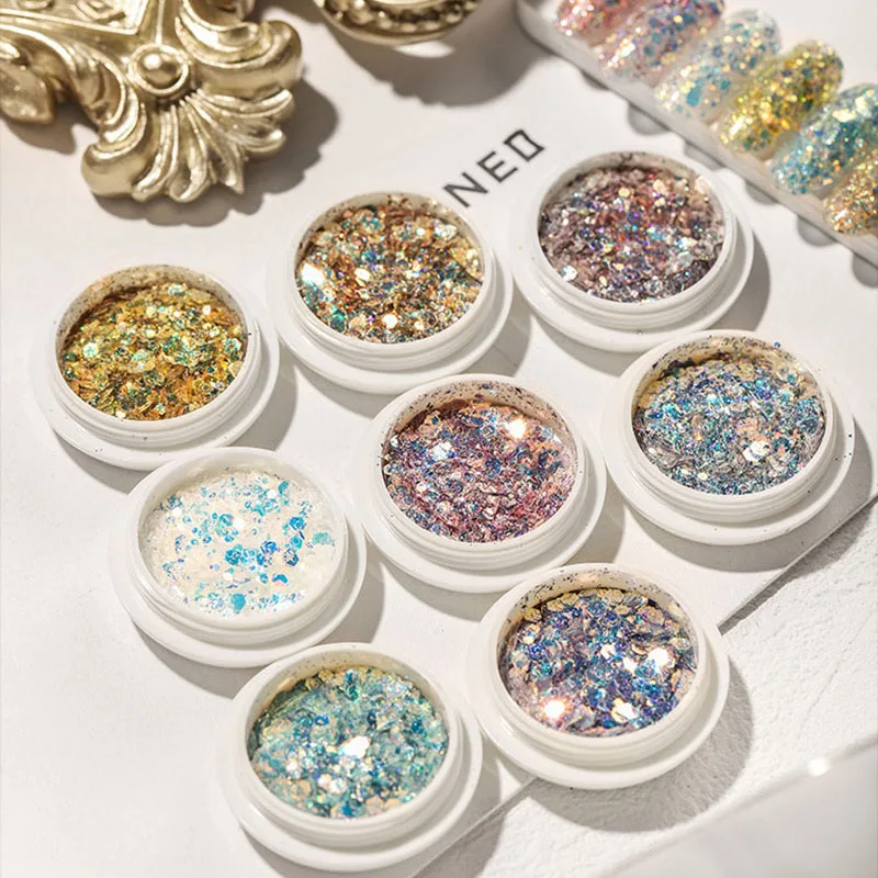 1 Box Nail Art Mixing Glitter Flakes 3D Hexagon Colorful Crystal Spangles Gradient Glitter Polish Manicure Nails Art Decorations
1 Box Nail Art Mixing Glitter Flakes 3D Hexagon Colorful Crystal Spangles Gradient Glitter Polish Manicure Nails Art Decorations