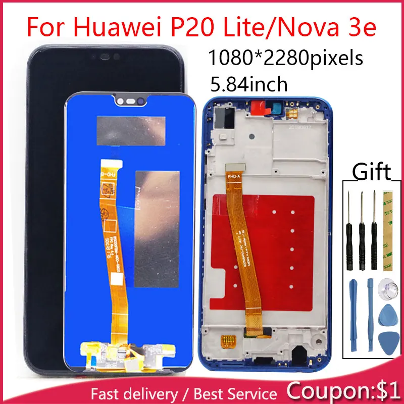 Good Quality LCD Display For Huawei P20 Lite LCD Display with Touch Sensor Complete Assembly For Huawei Nova 3E ANE LX1 LX3 L23
Good Quality LCD Display For Huawei P20 Lite LCD Display with Touch Sensor Complete Assembly For Huawei Nova 3E ANE LX1 LX3 L23