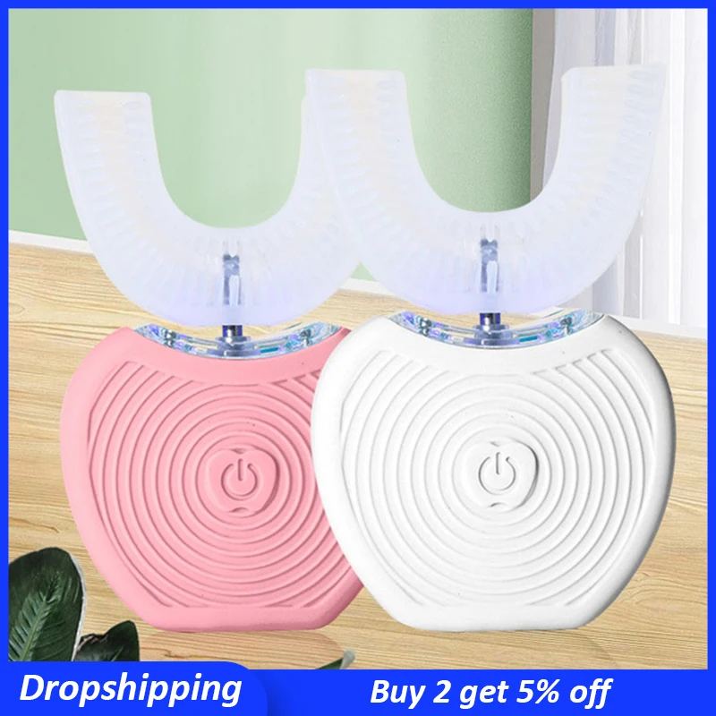 360 Toothbrush Automatic Sonic Silicone Ultrasonic Electronic Tooth Brush U Type Electric USB Charging Teeth Cleaner Waterproof
360 Toothbrush Automatic Sonic Silicone Ultrasonic Electronic Tooth Brush U Type Electric USB Charging Teeth Cleaner Waterproof