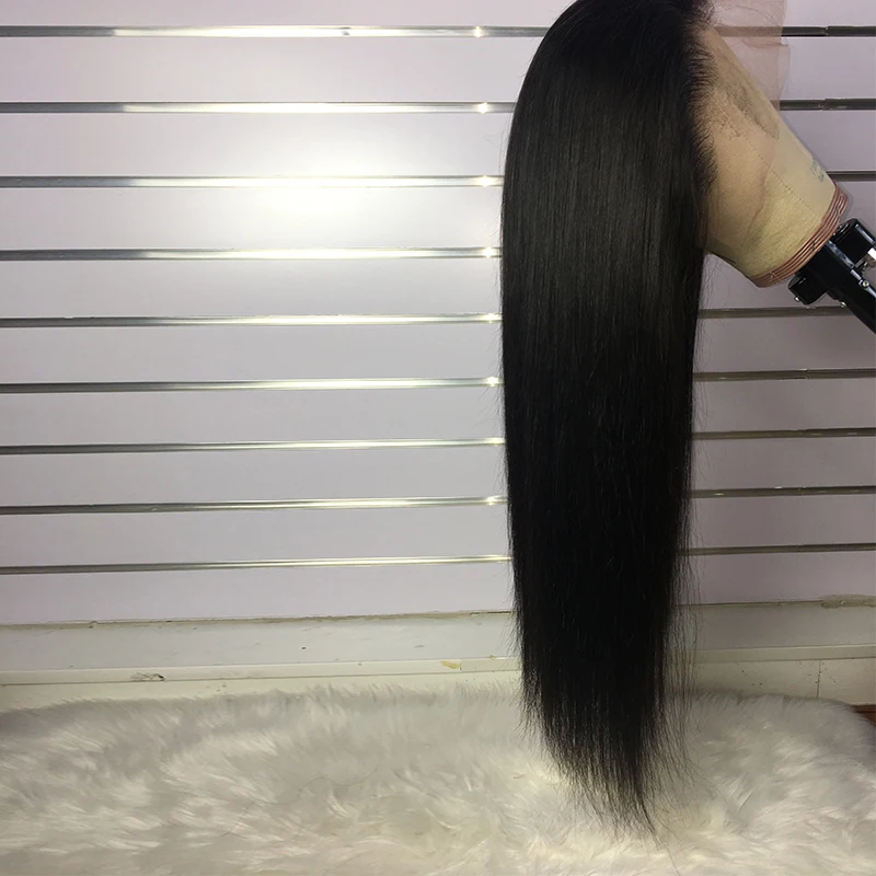 Straight Lace Front Human Hair Wigs 150% Density Peruvian Remy Hair Wig for Black Women 10-24 inch 13x4 Lace front