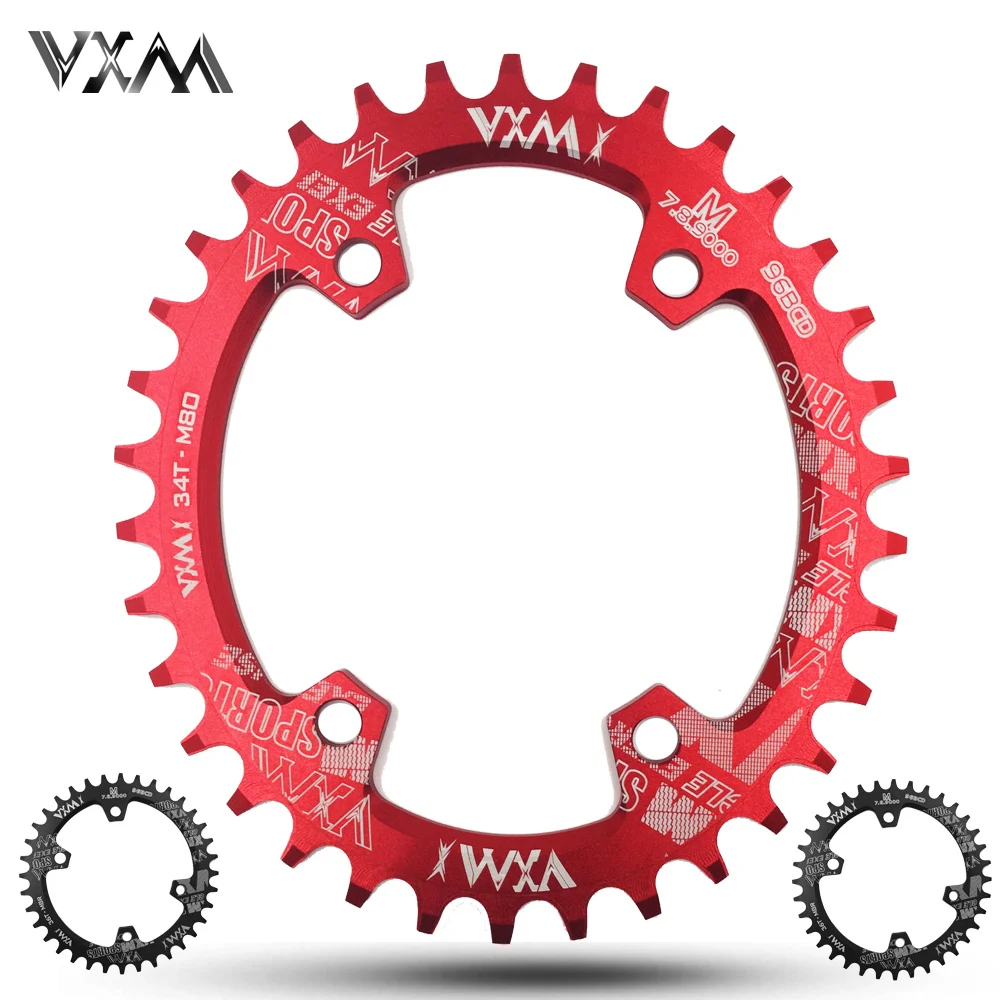 VXM 96BCD Bike Chainwheel Oval Round MTB Bike Crank Narrow Wide Chainring 30T/32T/34T/36T/38T For Sram XT M7000 M8000 M9000
VXM 96BCD Bike Chainwheel Oval Round MTB Bike Crank Narrow Wide Chainring 30T/32T/34T/36T/38T For Sram XT M7000 M8000 M9000