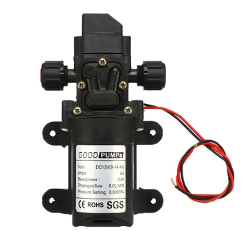 High Quality 6L/Min DC 12V 6A 70W Diaphragm Water Pump Small Safe High Pressure Self Priming Pump 130PSI 0.9Mpa
High Quality 6L/Min DC 12V 6A 70W Diaphragm Water Pump Small Safe High Pressure Self Priming Pump 130PSI 0.9Mpa