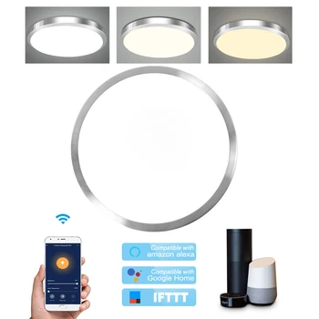 Smart WIFI Ceiling Light 48W Dimmable LEDs Cloud APP Remote Control Adjusted Lighting Work with Amazon alexa Google Home
Smart WIFI Ceiling Light 48W Dimmable LEDs Cloud APP Remote Control Adjusted Lighting Work with Amazon alexa Google Home
