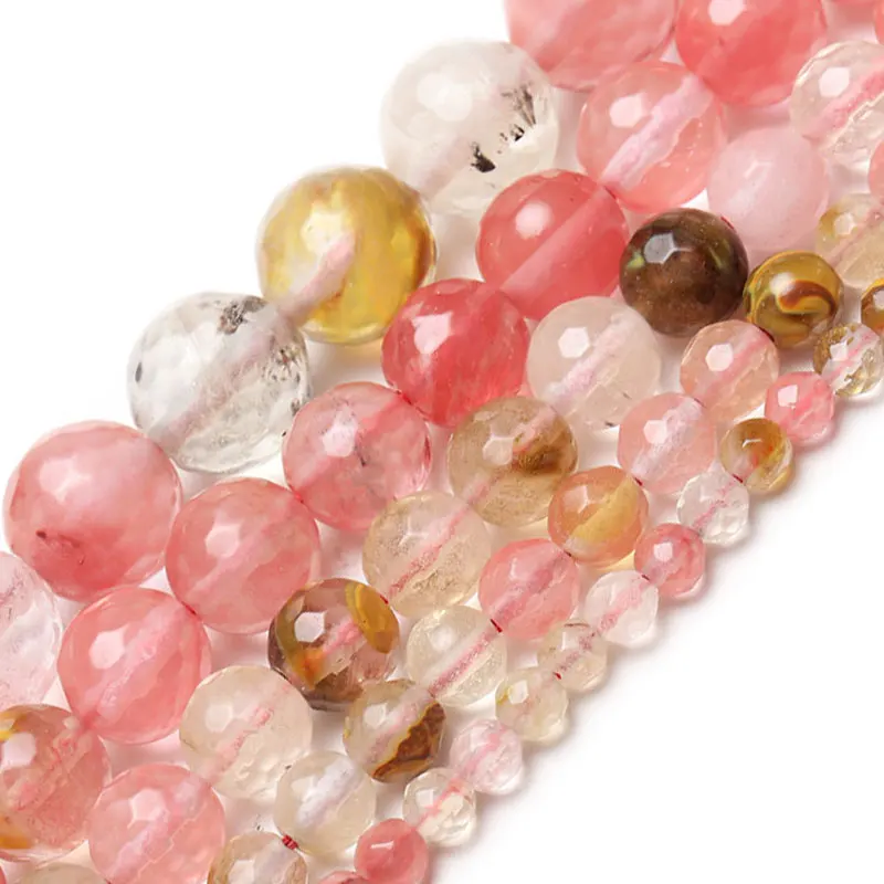 Wholesale Pink Faceted Watermelon Stone Crystal Quartz Loose Crystal Spacer Beads For Jewelry Making Accessories string 8-12mm
Wholesale Pink Faceted Watermelon Stone Crystal Quartz Loose Crystal Spacer Beads For Jewelry Making Accessories string 8-12mm