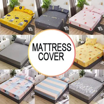 Mattress cover Simplicity Pure Pattern Printing Brushed Fitted Mattress Cover With Elastic Band Soft Bedding Linens Home Textile
Mattress cover Simplicity Pure Pattern Printing Brushed Fitted Mattress Cover With Elastic Band Soft Bedding Linens Home Textile