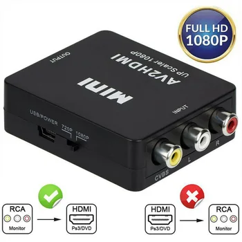 Converts Analog Composite Input To HDMI 1080p (60HZ) Output White RCA To HDMI Converter support HDMI 1080p
Converts Analog Composite Input To HDMI 1080p (60HZ) Output White RCA To HDMI Converter support HDMI 1080p